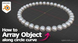 How to array in a circle curve in Blender