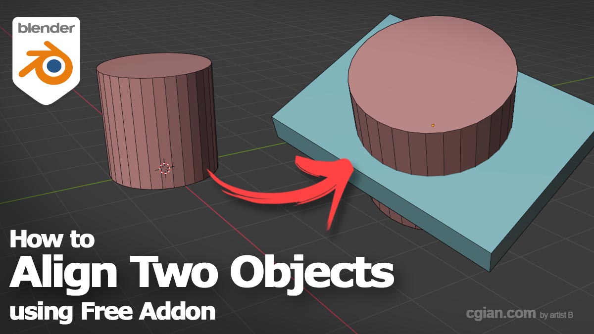 How to align 2 objects in Blender