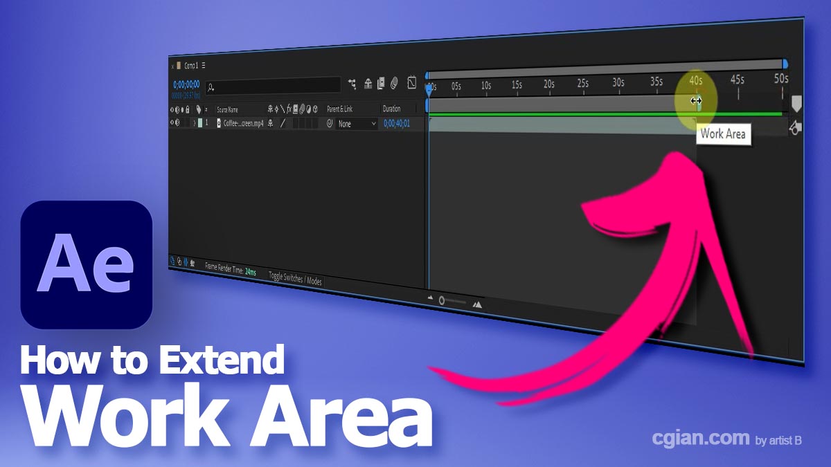How to extend work area in After Effects | AE Tutorial Video