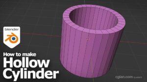 How to make hollow cylinder in Blender