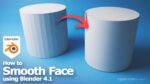 How to smooth face shading in Blender 