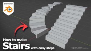 Blender how to make stairs with easy steps
