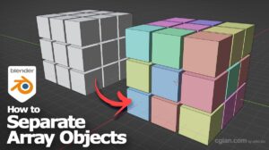 How to use Array Modifier and separate array objects in Blender