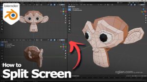 How to split your screen in Blender and close viewport