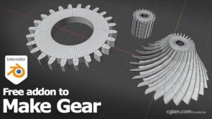 How to make a gear in Blender using free addon