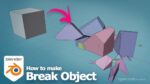 Blender cell fracture tutorial for breaking an object into pieces