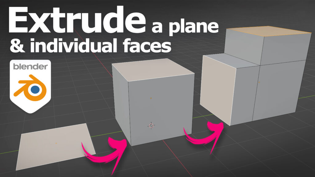 Blender How to extrude a plane and extrude individual faces