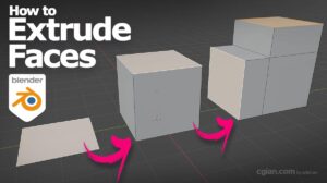 How to extrude vertex, extrude edge, and extrude face in Blender