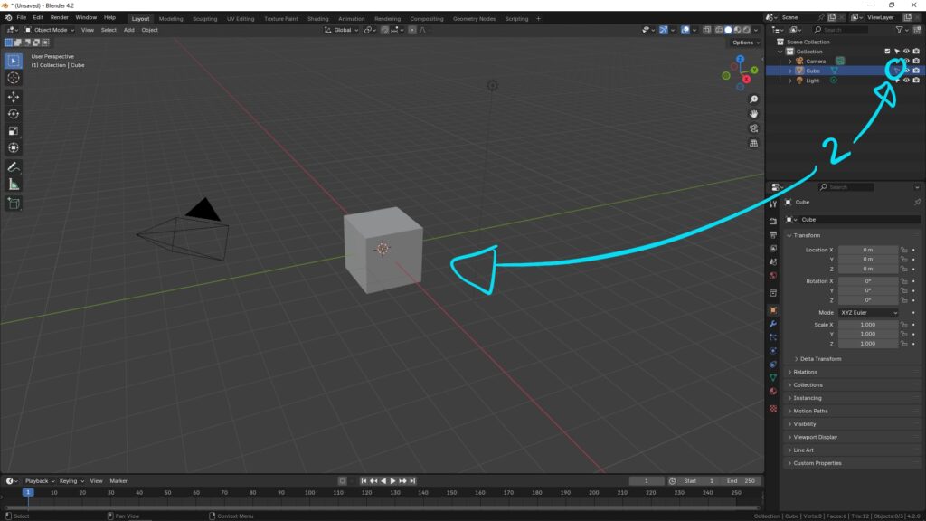 Make object unselectable in Blender - disable selection