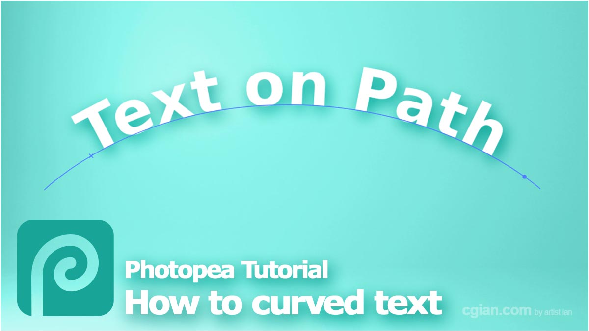 Photopea curve text tutorial