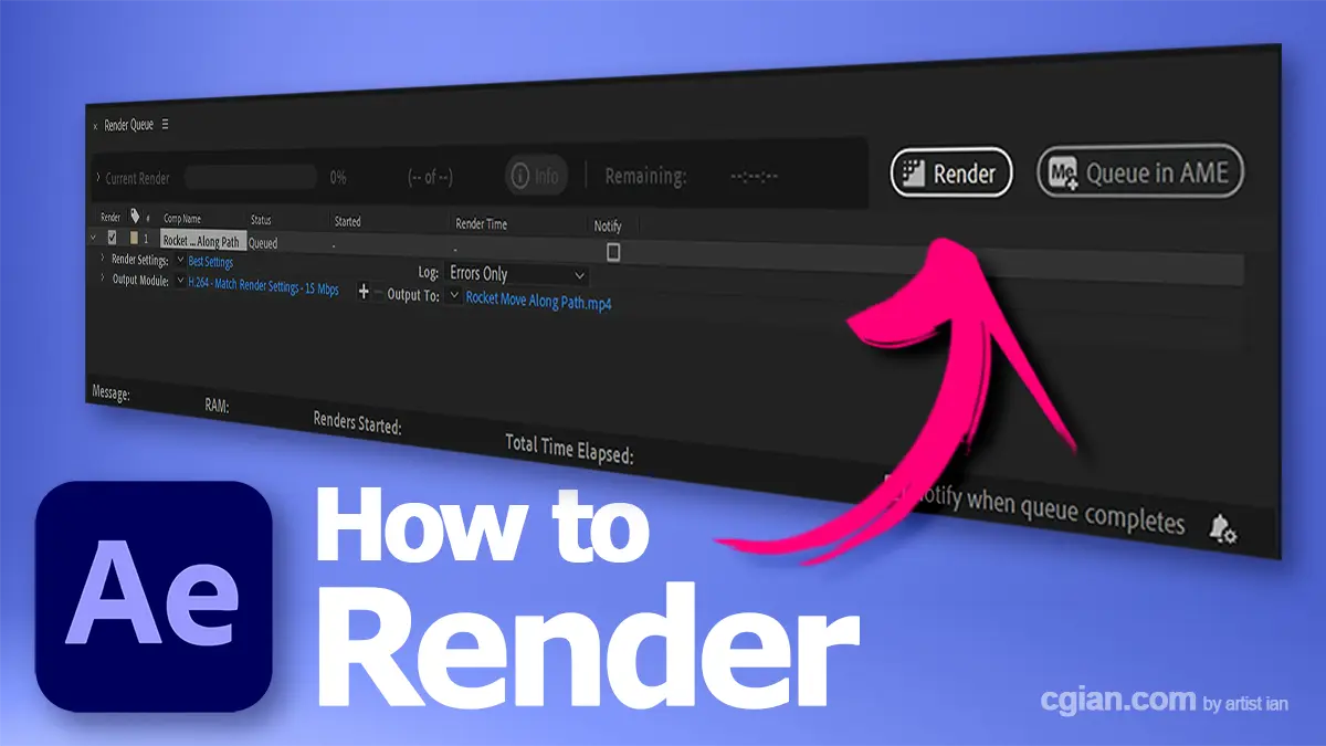 How to render in After Effects