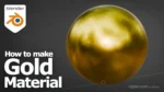 How to make gold material in Blender