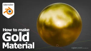 How to make gold material in Blender