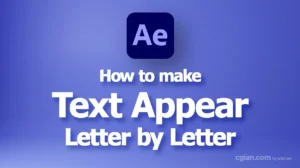 How to make After Effects text appearing one letter at a time