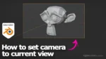 Blender set camera to view