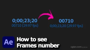 how to see frames in after Effects