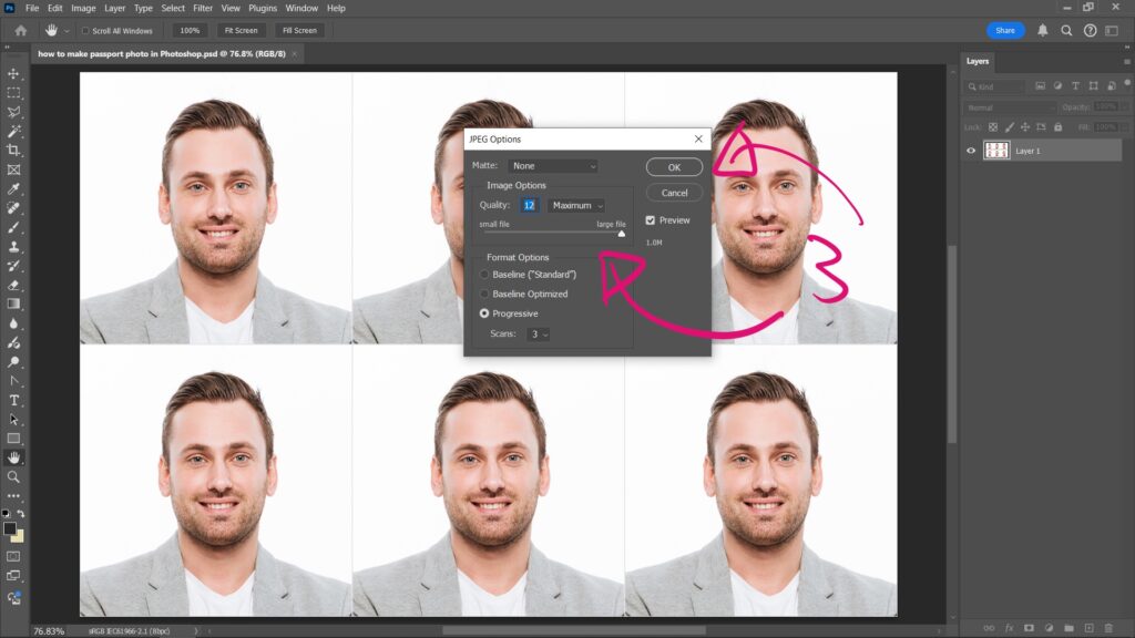 How to save as jpeg in Photoshop 03