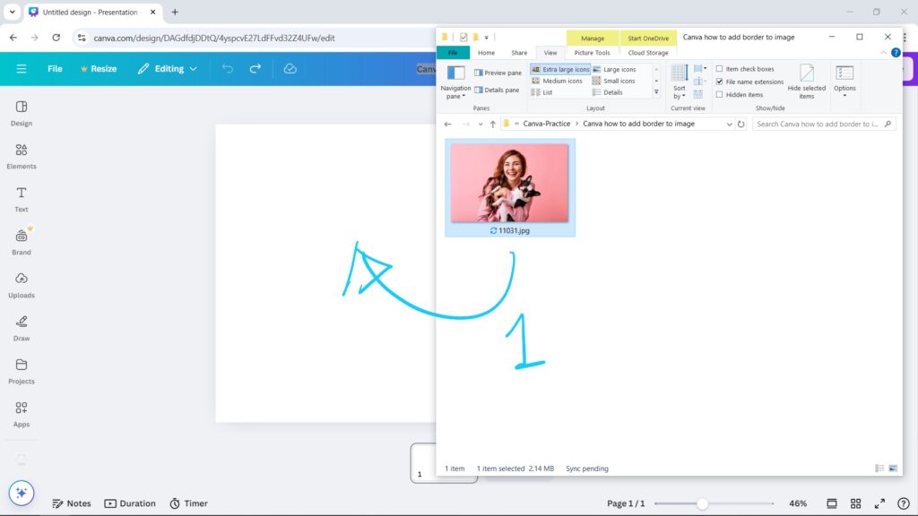 Canva how to add border to image 01