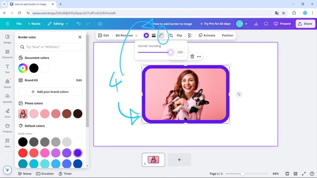 Canva how to add border to image 04