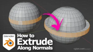 Blender extrude along normal