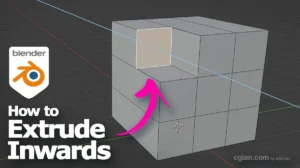 How to extrude in in Blender