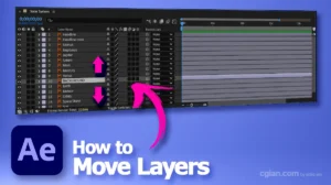 How to move layers up and down in After Effects 