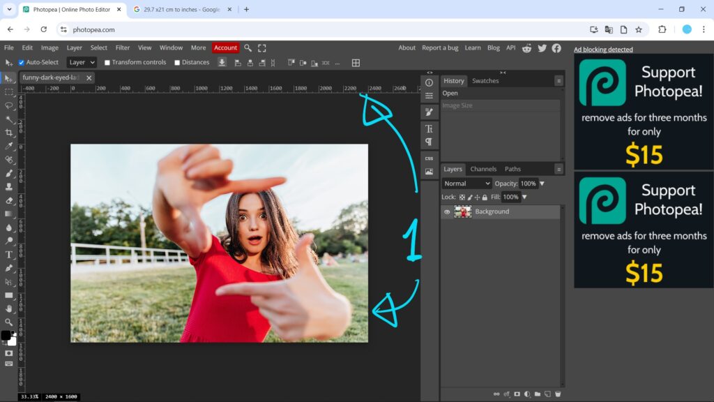 How to resize image in Photopea 01