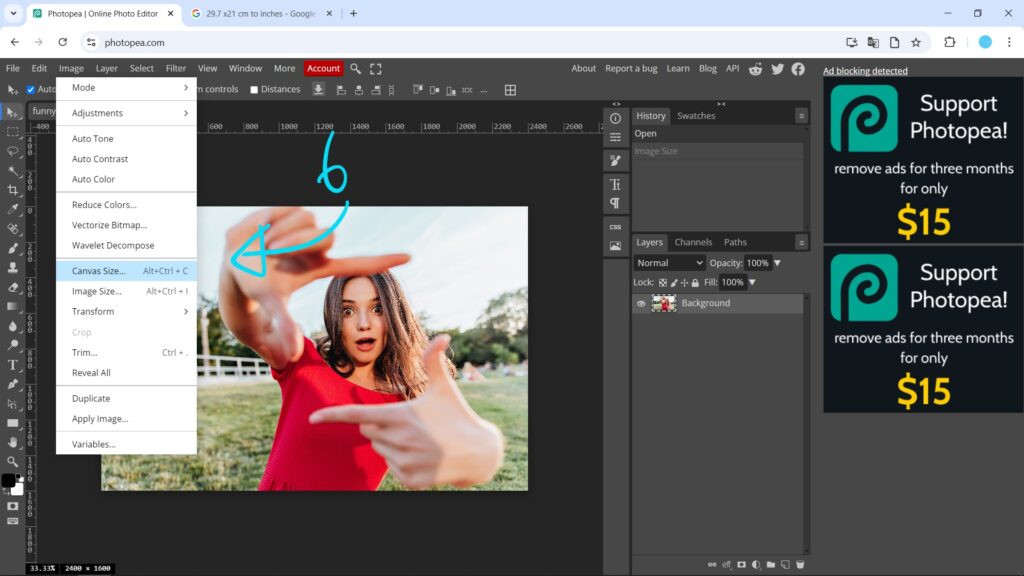 How to resize image in Photopea 06