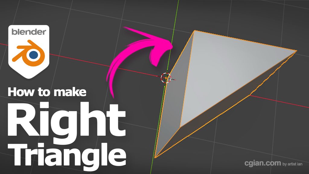 How to make right angled triangle in Blender 3D