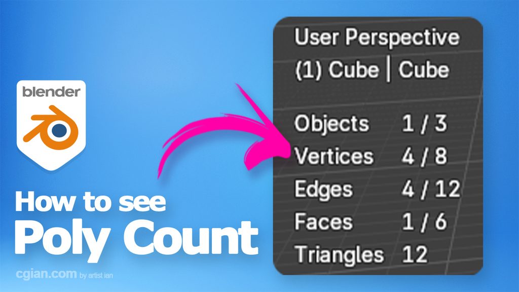 How to see poly count in Blender