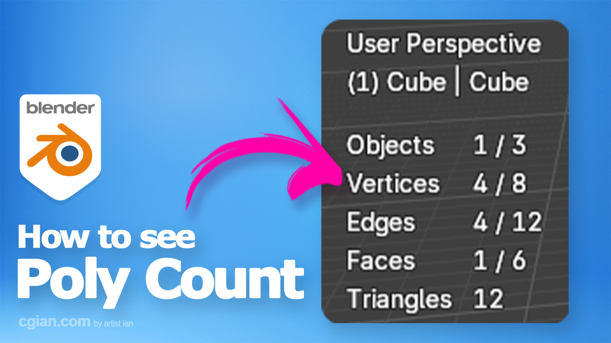 How to see poly count in Blender