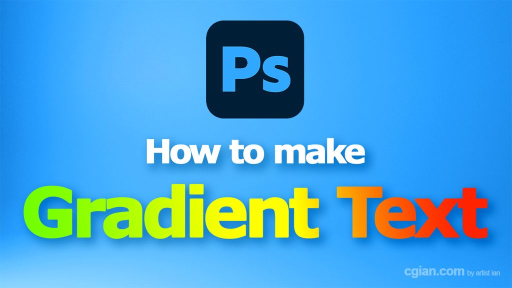 Photoshop gradient text tutorial