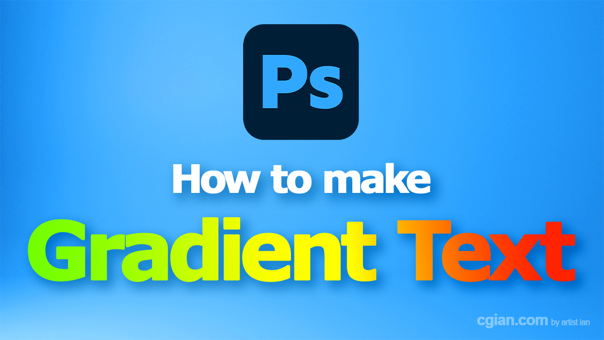 Photoshop gradient text tutorial