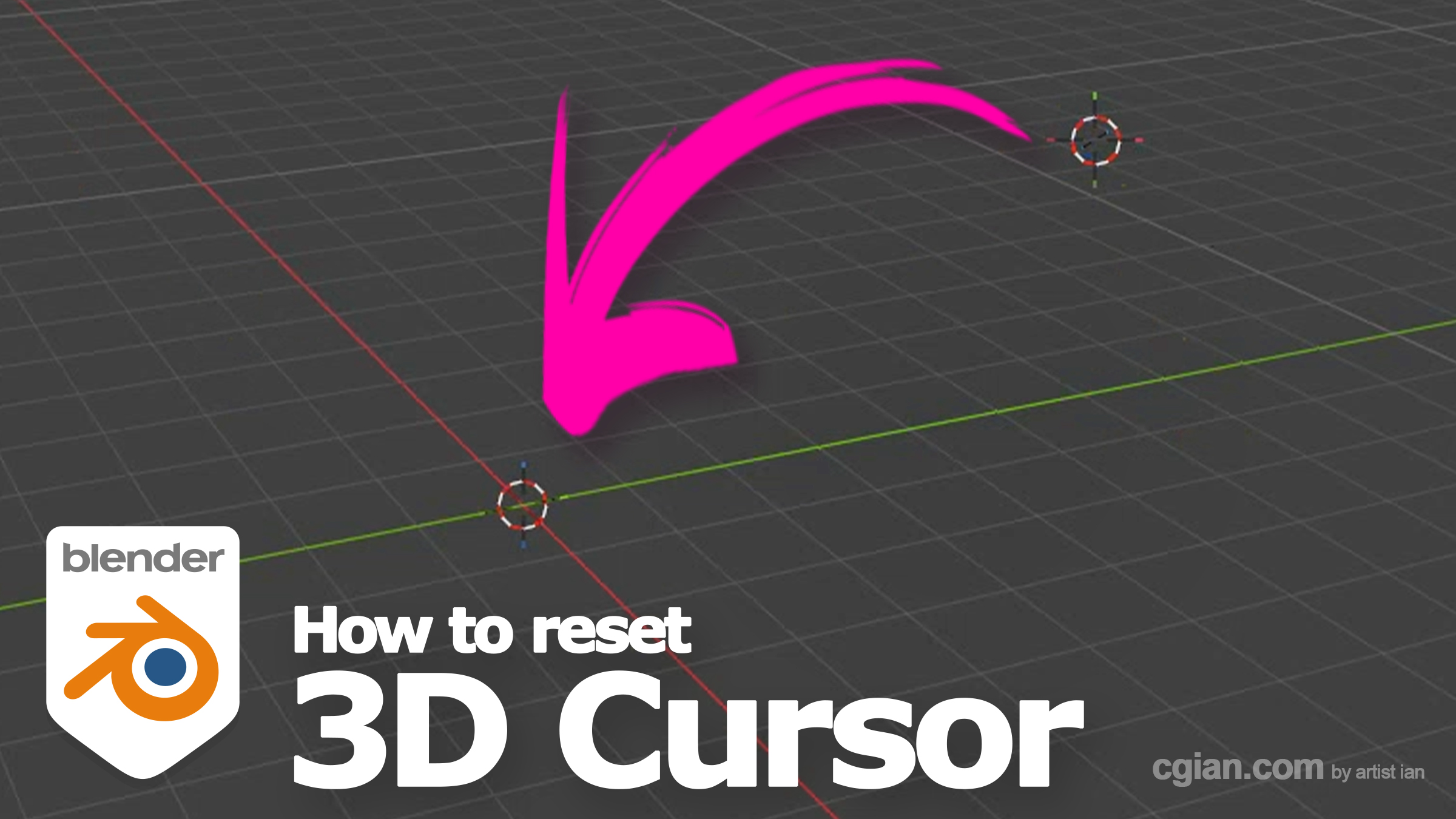 Blender snap cursor to world origin tutorial 